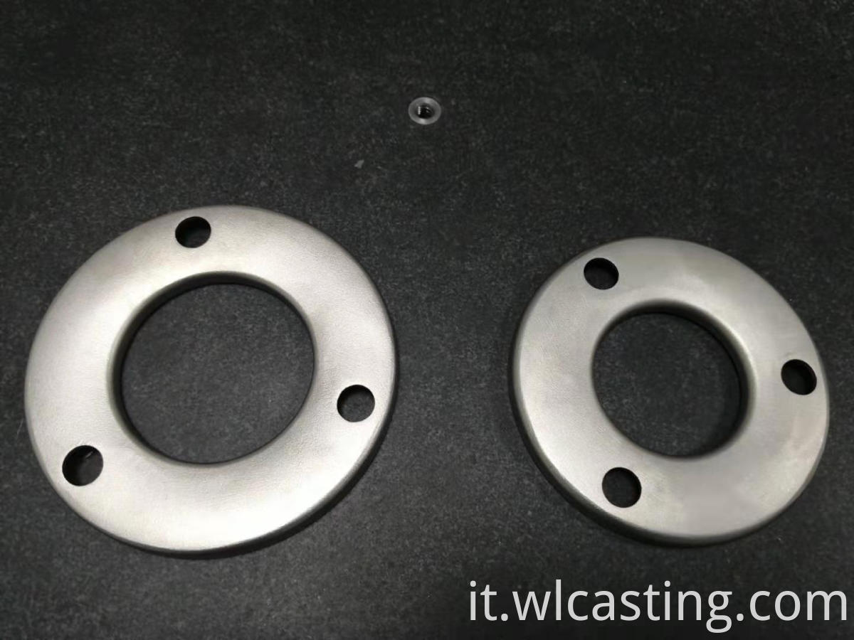 investment casting foundry flange plate cnc machining thread hole